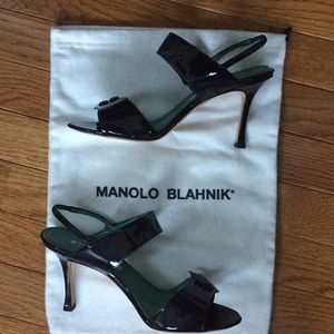 37.5 Manolo Blahnik Covario Black